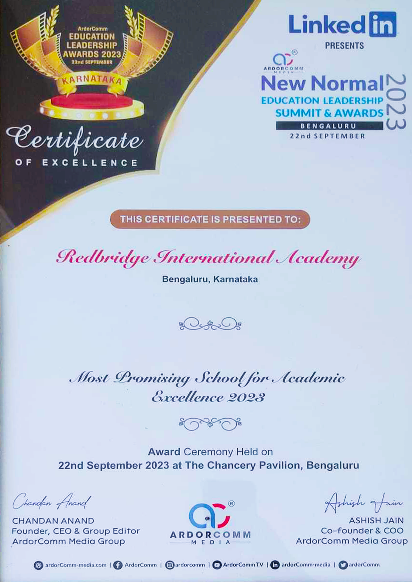 Education Leadership Summit & Awards