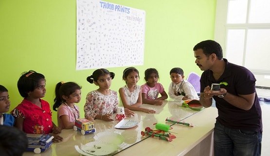 Students with a teacher at Redbridge