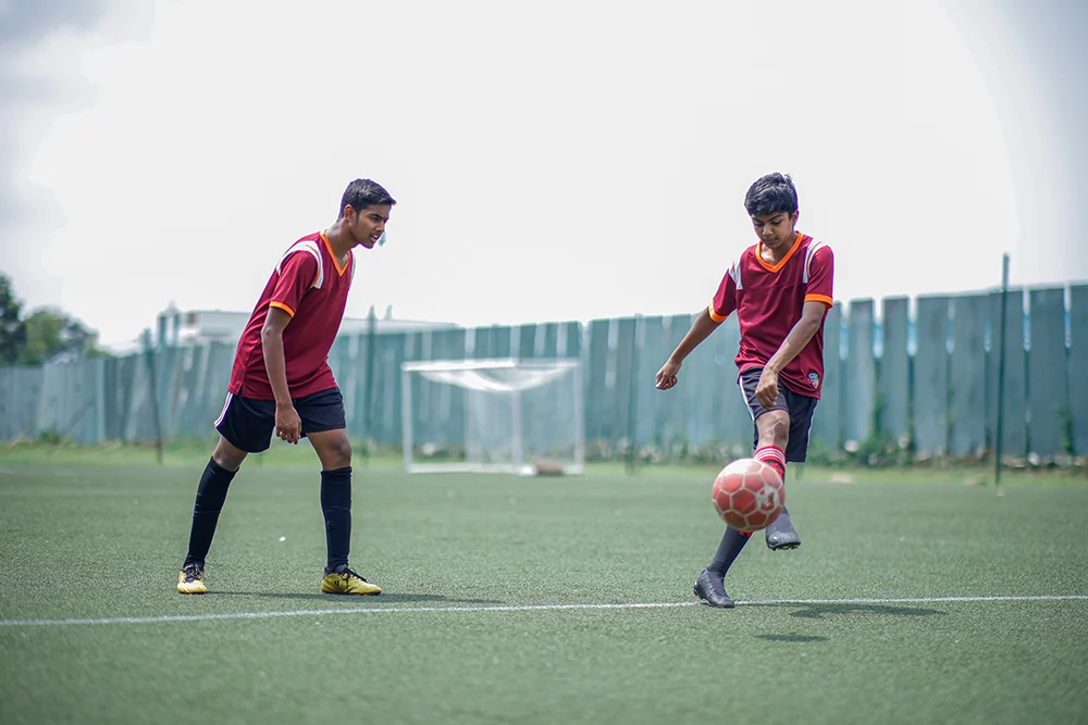 Football - training on the full-size ground