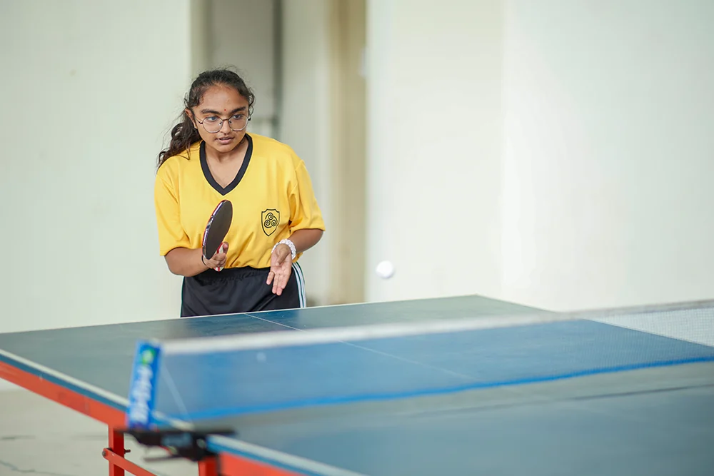 Table tennis - precision and focus indoors