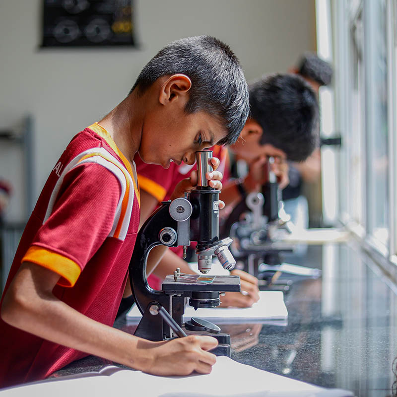 Students at work in the Redbridge science lab